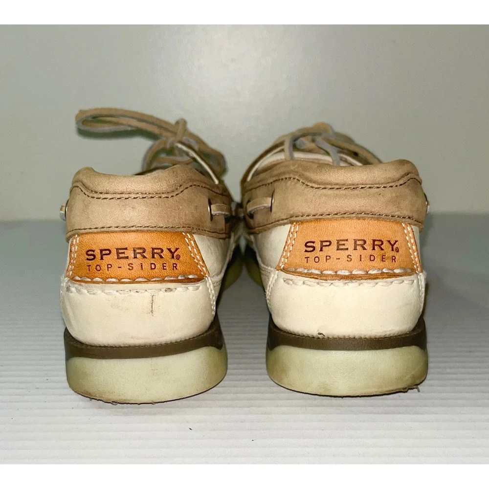 Sperry Top-Sider Mako Boat Shoes Mens 10.5‎ Tan Leather Loafers 0768101 Preppy